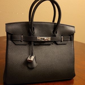 Handbagcrave 30cm Erin Black leather bag